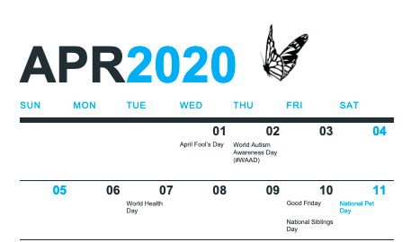 Free Download Social Media Calendar April 2020